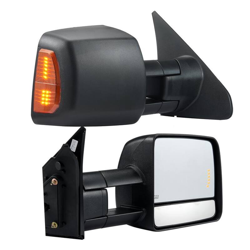 VEVOR Towing Mirrors Pair for 2007-2016 Toyota Tundra Power Heated Manual Controlling Telescoping Heating Defrost - QYJHZKFTTT206JD5WV9