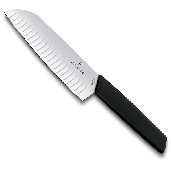 Swiss Army Brands 2024 Victorinox Kitchen Swiss Modern 7In Santoku Knife With Granton Blade Black - VIC-6.9053.17KB