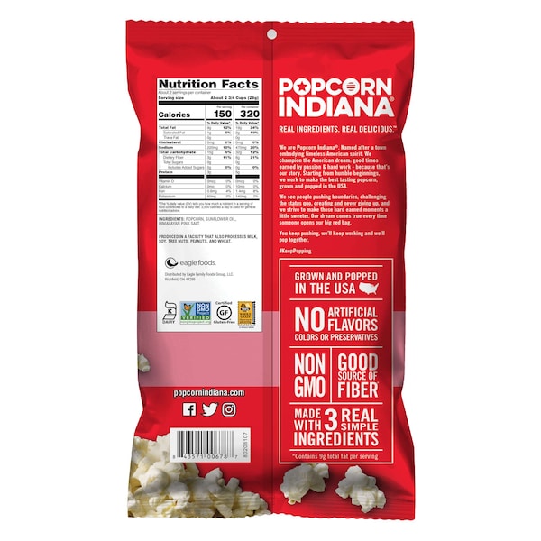 Palomitas de Maíz Indiana Sal Rosa del Himalaya 2.1 oz., paquete de 6 - 8435710008