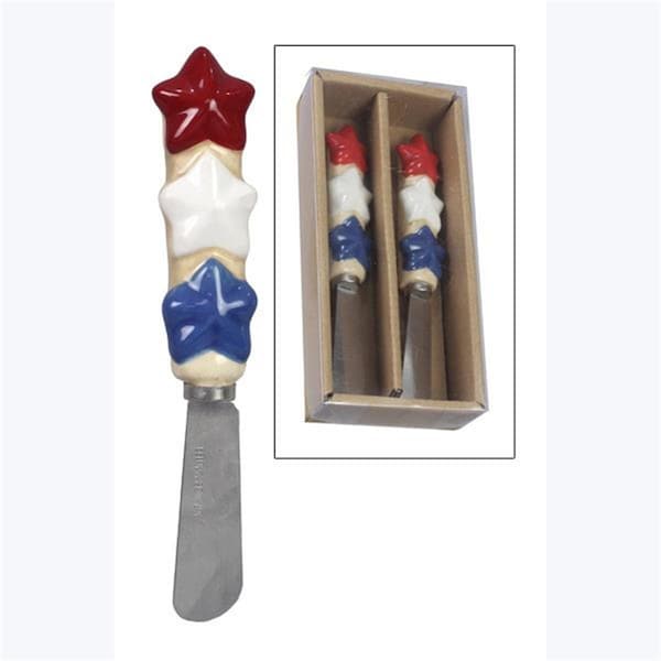 Youngs Ceramic 4th of July Spreader - 2 Piece - 73432