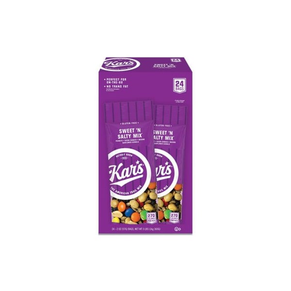 Kars Kar's, NUEZ CADDY, MEZCLA DULCE Y SALADA, PAQUETES DE 2 ONZAS, 24/CAJA - SN08387