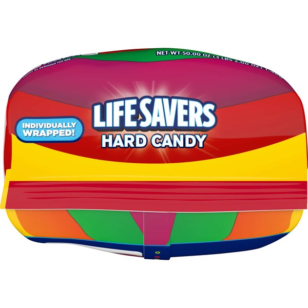 Salvavidas Dulce Duro Lifesavers Cinco Sabores Bolsa de Pie 50 oz., Paquete de 6 - 402602