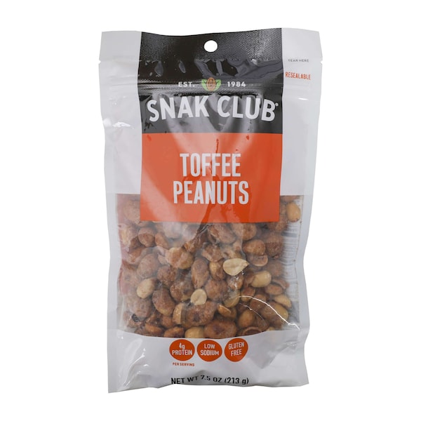 Club de bocadillos Snak Century Pack Premium de manís con caramelo 7.5 oz., PK6 - 1721528
