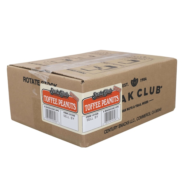 Club de bocadillos Snak Century Pack Premium de manís con caramelo 7.5 oz., PK6 - 1721528