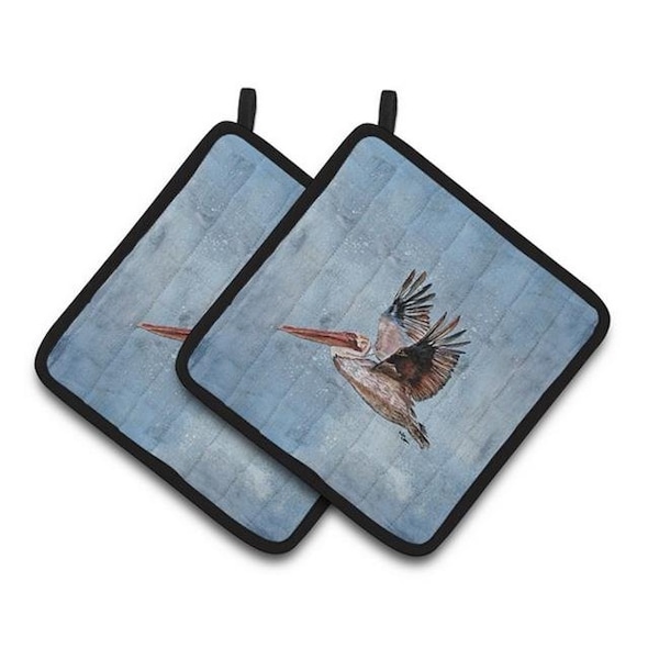 Carolines Treasures Carolines Treasures 8506PTHD Bird - Pelican Pair of Pot Holders; 7.5 x 3 x 7.5 in. - 8506PTHD