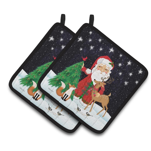 Carolines Treasures Santa Claus Christmas Pair of Pot Holders - VHA3033PTHD