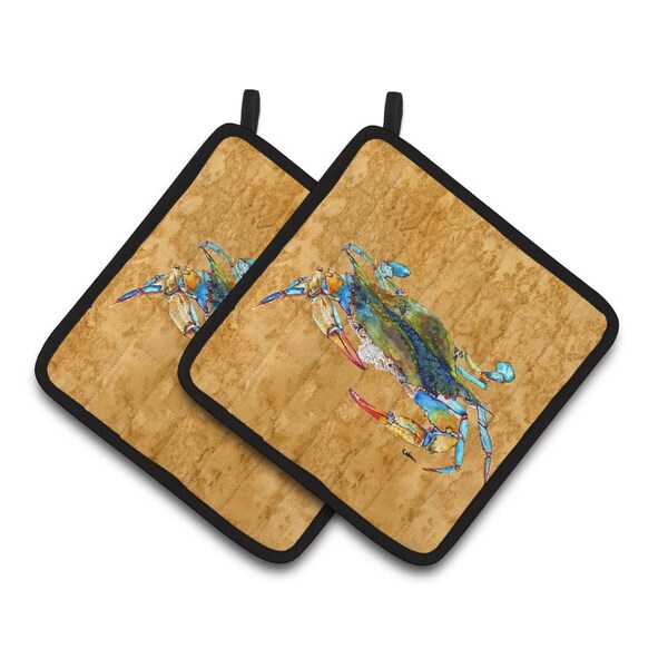 Carolines Treasures Crab Pair of Pot Holders - 8655PTHD