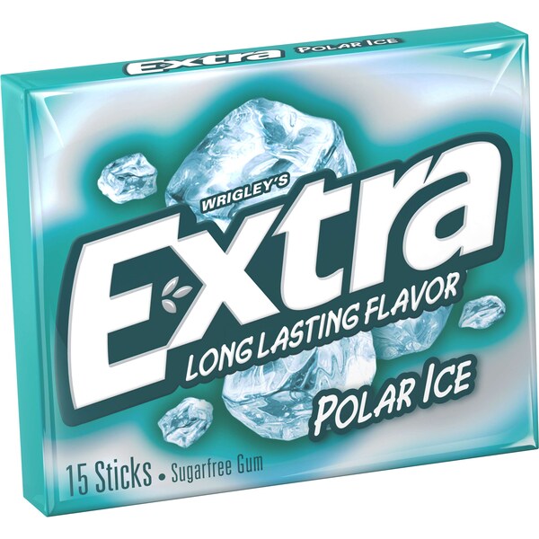 Chicle Polar Ice en porciones individuales, 15 piezas, paquete de 120 - 259646