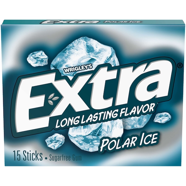 Chicle Polar Ice en porciones individuales, 15 piezas, paquete de 120 - 259646