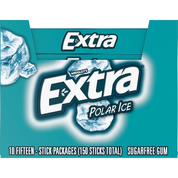 Chicle Polar Ice en porciones individuales, 15 piezas, paquete de 120 - 259646