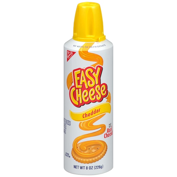 Queso fácil Easy Cheese de Nabisco, 8 oz, paquete de 12 - 04551