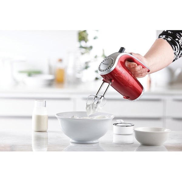Brentwood Appliances Lightweight 5-Speed Electric Hand Mixer (Red) - HM-48R