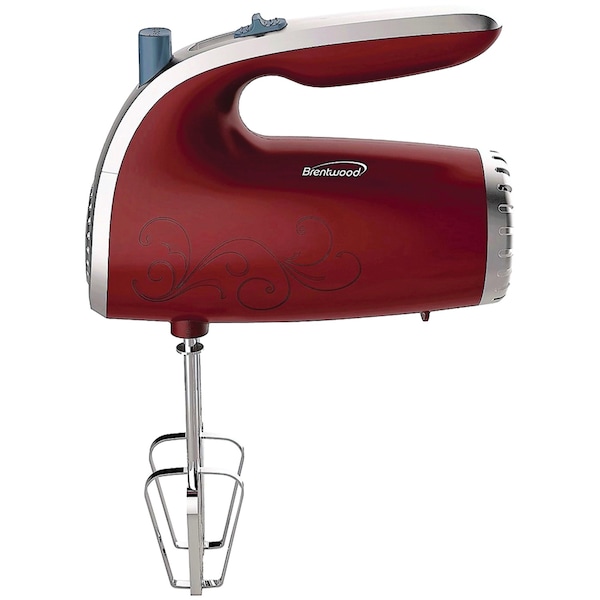 Brentwood Appliances Lightweight 5-Speed Electric Hand Mixer (Red) - HM-48R