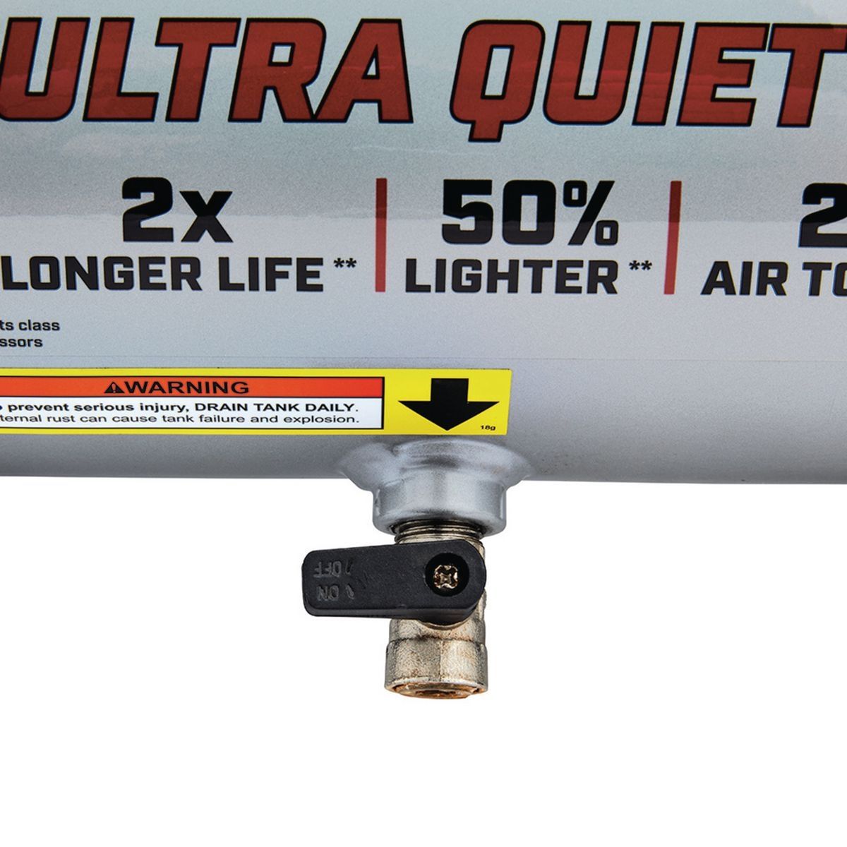 Fortaleza de 1 galón, compresor de aire para trabajos en sitio con capacidad de 135 psi ultra silencioso y portátil - 64592