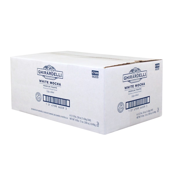 Ghirardelli Can White Mocha Frappe 3.12 lbs, paquete de 6 - 66209