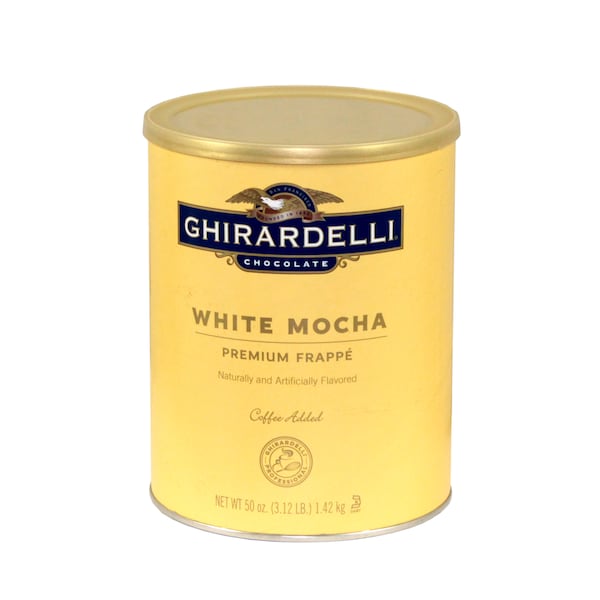 Ghirardelli Can White Mocha Frappe 3.12 lbs, paquete de 6 - 66209