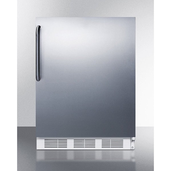 Summit Appliance Div. Summit  Commercial Freestanding-Undercounter All Refrigerator 5.5 Cu. Ft. White/SS - FF7WSSTB