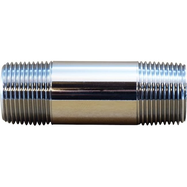 Midland Industries Midland Industries 41101 1 x 2 in. Chrome Plated Brass Nipple - 41101