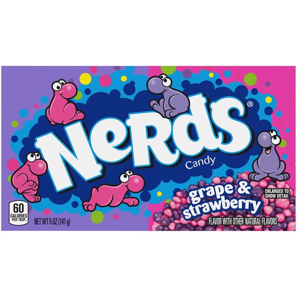 Nerds Nerds Caja de Uvas y Fresa Estados Unidos 5 oz., Paquete de 12 - 00079200766733U