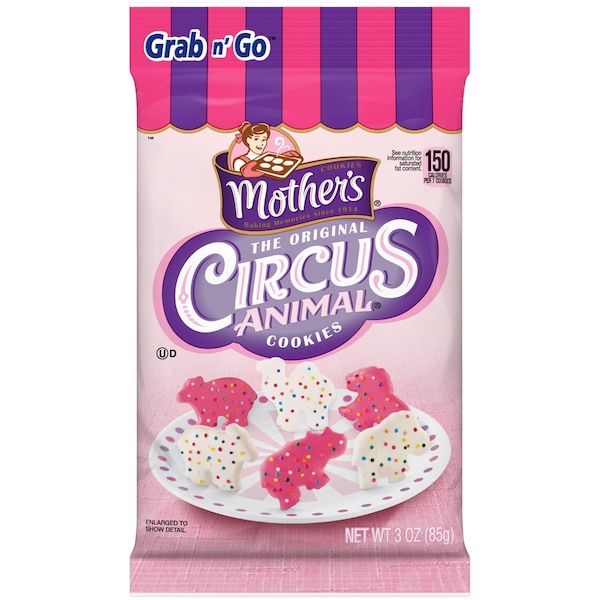 Galletas Keebler Mother's Grab N' Go Originales de animales de circo en bolsa de 3 oz - 05951