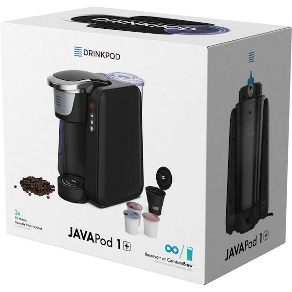 Drinkpod JAVAPod K-Cup Single Serve Coffee Maker & Brewer, Reusable Pod Capsule, Integrated Mesh Strainer - DPJPOD1K