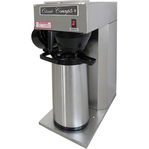 Classic Concepts Classic Concepts GB168 Stainless Steel Commercial Brewer - Pour-over 12 Cup With Airpot - GB168