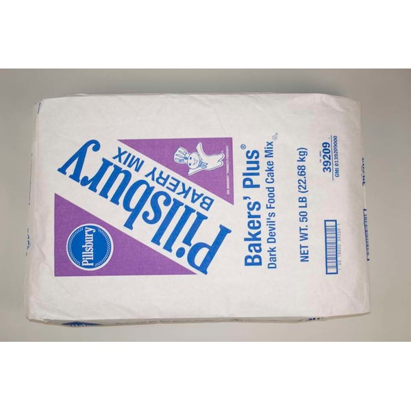 Mezcla para pastel oscuro de diablo de 50 libras de Pillsbury Bakers' Plus - 18000-39209
