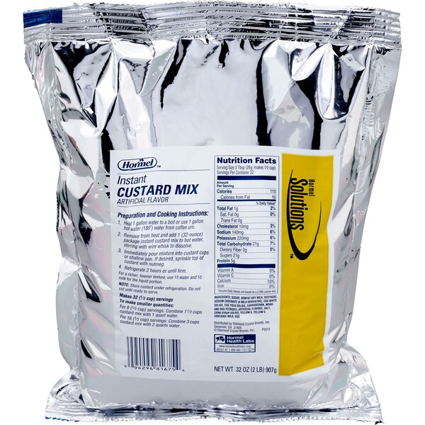 Hormel Healthlabs. Mezcla instantánea de natillas sin hornear de huevo de 32 oz. Bolsa, paquete de 6 - 48167.
