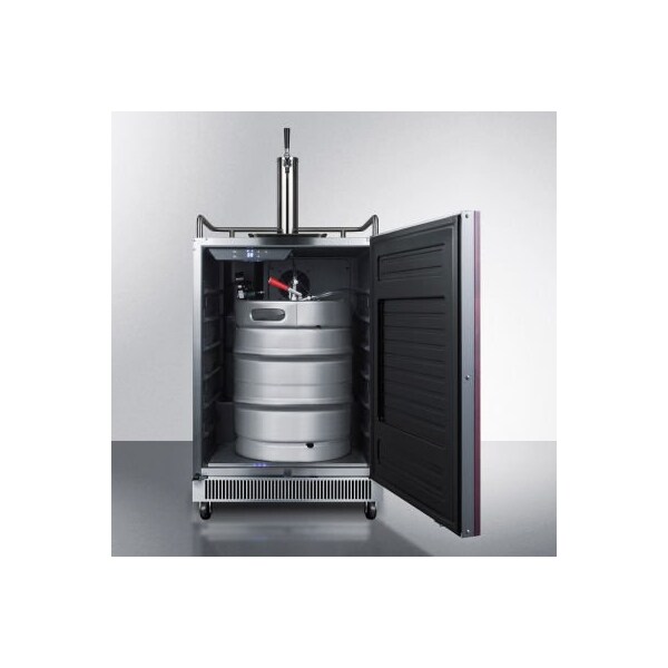 Summit Appliance Div. Summit-Undercounter Beer Dispenser, Built-In Use, No-Frost, Digital Thermostat - SBC677BIIF
