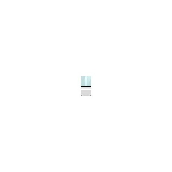 Almo 23 cu. ft. Smart BESPOKE 4-Door Beverage Center Refrigerator in Morning Blue Glass and White Glass - RF23BB86004MAA
