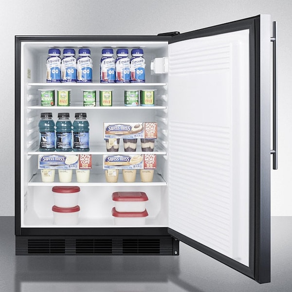 Summit Appliance Div. Summit  Freestanding All Refrigerator 5.5 Cu. Ft. Black/Stainless Steel - FF7BKSSHV