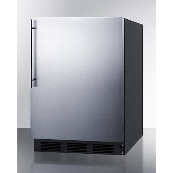 Summit Appliance Div. Summit  Freestanding All Refrigerator 5.5 Cu. Ft. Black/Stainless Steel - FF7BKSSHV