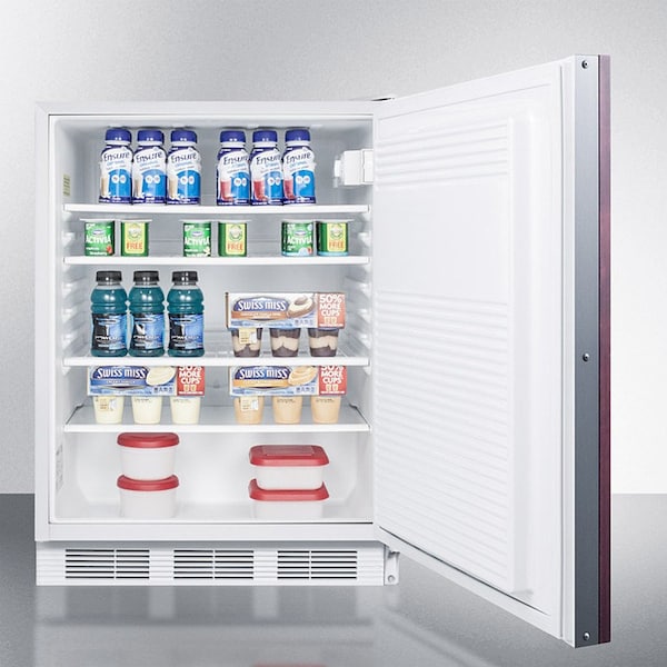Summit Appliance Div. Summit-32"H ADA Comp Refrigerator For Built-In Undercounter, Front Lock - FF7LWBIIFADA