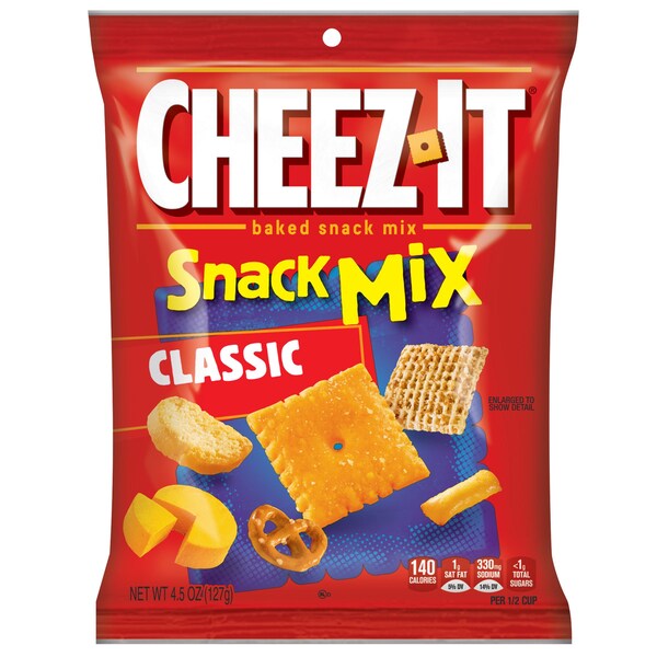 Galletas Cheez-It Cheez-It Mezcla de bocadillos clásicos 4.5 oz. Bolsa, PK6 - 2410057715