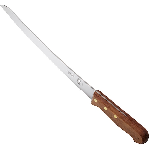 Mercer Cutlery Curved Bread Knife, Wavy Edge, Rosewd, 10" - M26060