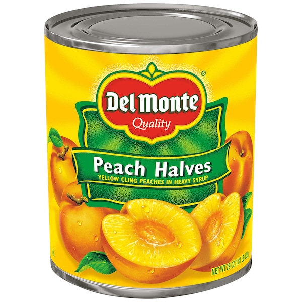 Del Monte En Almíbar Grueso Durazno Amarillo Mitad Pelado 29 oz. Lata, PK6 - 2000622