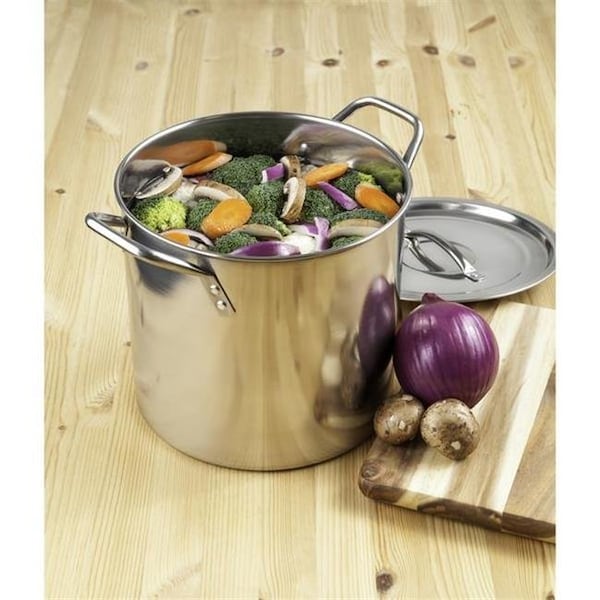 Mcsunley McSunley 6018277 10 in. 12 qt. Stainless Steel Stock Pot - Silver - 6018277