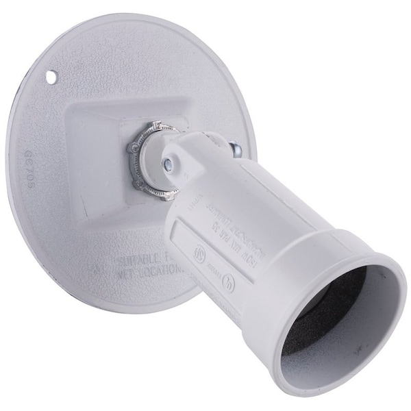 Hubbell Cover, 3-21/64 in L, 4-1/8 in W, Round, Metal, Gray, Powder-Coated - 5624-1