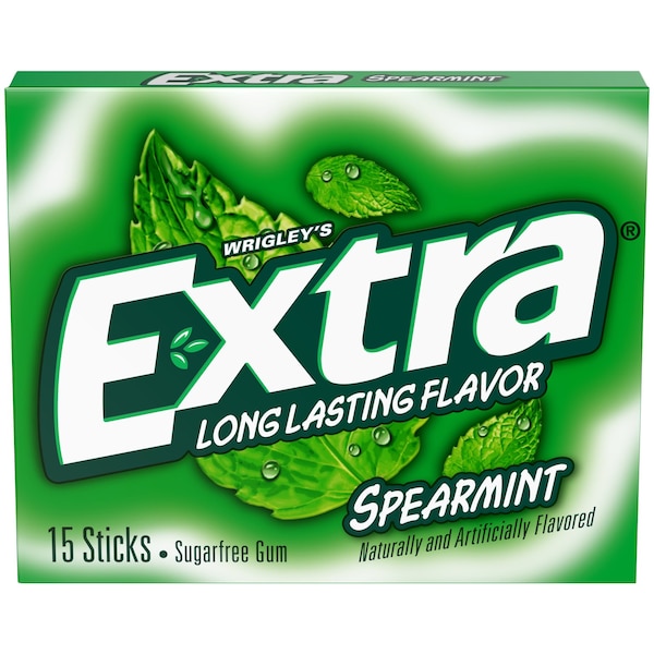 Chicle sin azúcar de hierbabuena Wrigley's Extra de 15 piezas - 0.11 oz - 487029