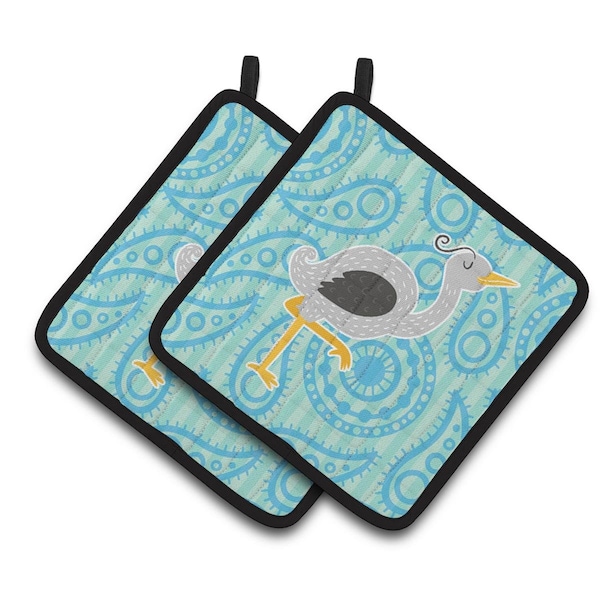 Carolines Treasures Ostrich Pair of Pot Holders - BB6784PTHD