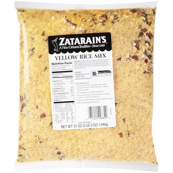 Arroz amarillo de Zatarain's de 51 oz, paquete de 6 - Z09880