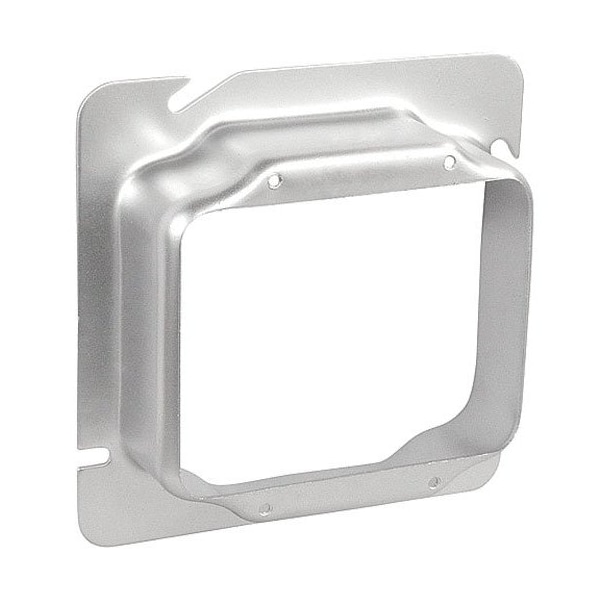 Southwire Electrical Box Cover, 2 Gangs, Square, Galvanized Steel, Ring and Raised Cover - 62-1-1/4