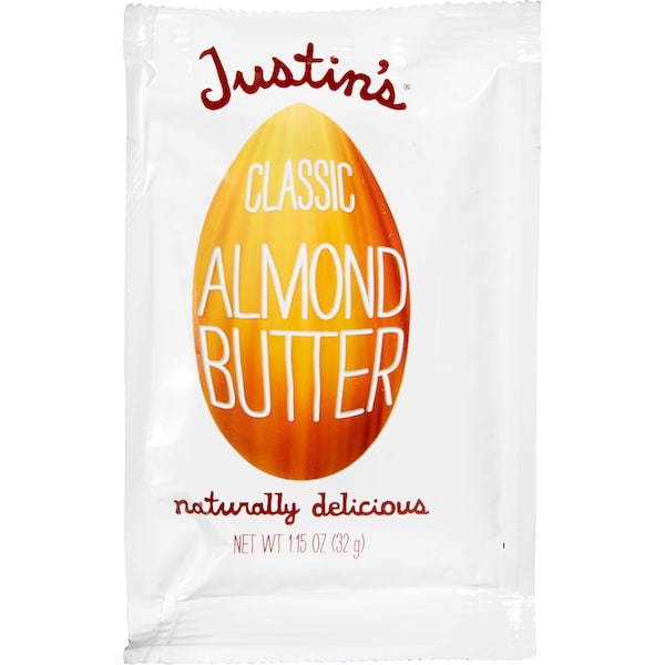 Mantequilla de almendra clásica de Justin 1.15 oz., Paquete de 60 - 78490