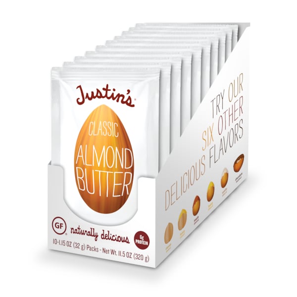 Mantequilla de almendra clásica de Justin 1.15 oz., Paquete de 60 - 78490