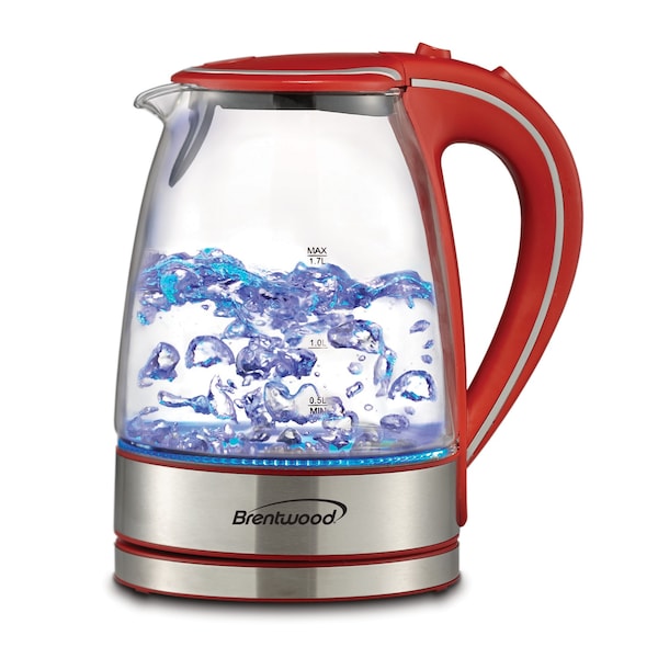 Brentwood Appliances 1.7-Liter Cordless Electric Kettle (Red) - KT-1900R