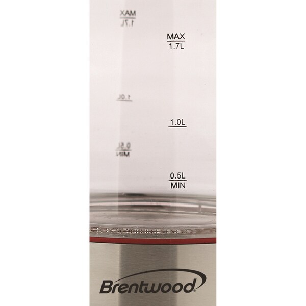 Brentwood Appliances 1.7-Liter Cordless Electric Kettle (Red) - KT-1900R
