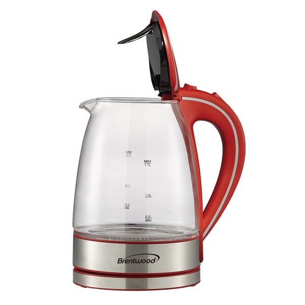 Brentwood Appliances 1.7-Liter Cordless Electric Kettle (Red) - KT-1900R