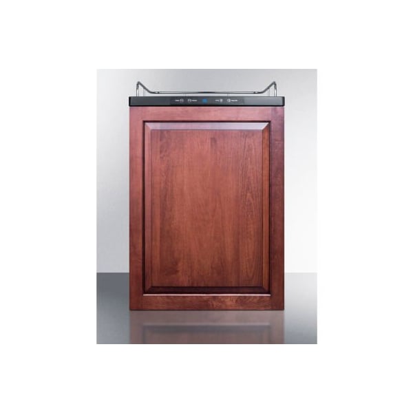 Summit Appliance Div. Summit-Beer Dispenser, Built-In, 5.6 Cu. Ft., 24"W x 25-3/8"D x 33-1/2"H, Black - SBC635MBINKIF