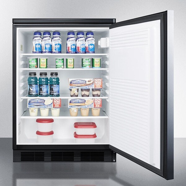 Summit Appliance Div. Summit  Built In Undercounter All Refrigerator 5.5 Cu. Ft. Black - FF7LBLKBIIF