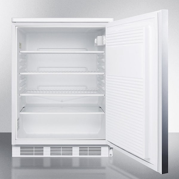 Summit Appliance Div. Summit  Commercial Built In Refrigerator W/Lock 5.5 Cu. Ft. White/Stainless Steel - FF7LWBISSHH